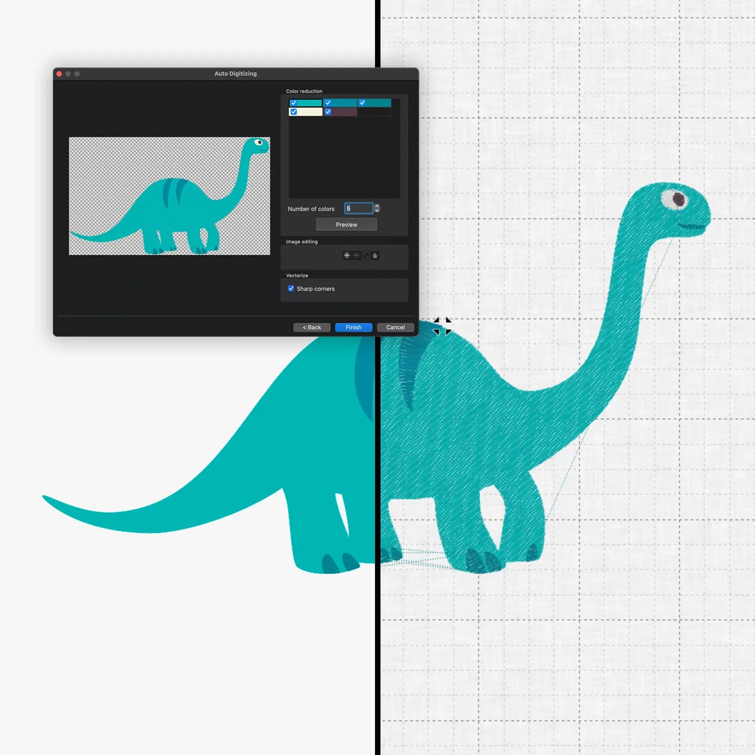 Auto digitizing