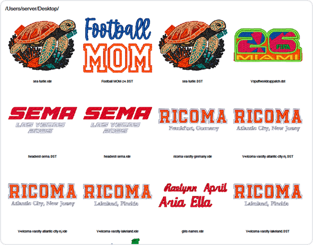 Print Catalog with Realistic Embroidery View
